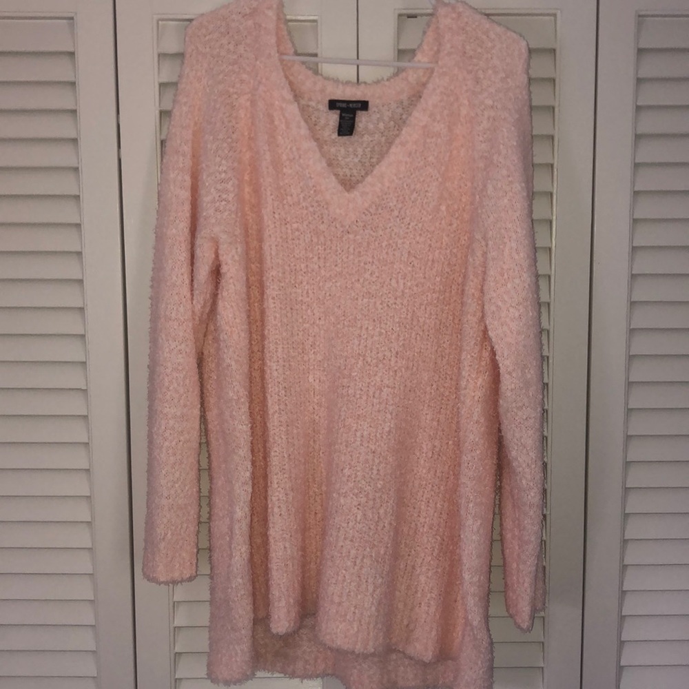 Pink V-Neck Sweater